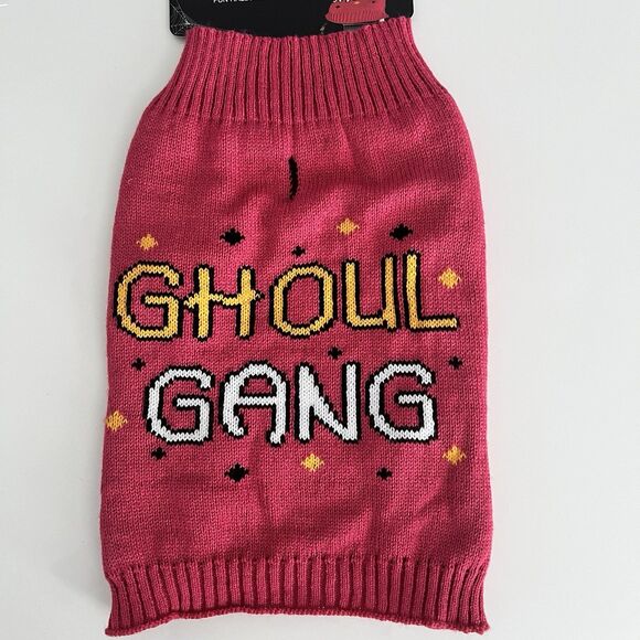 NWT “Ghoul Gang” Halloween Dog Costume Sweater Pink - LARGE - Picture 1 of 3